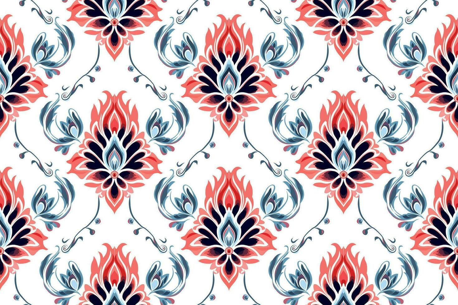 Abstract ethnic seamless pattern design. Aztec fabric carpet boho mandalas decorated. Tribal native motif traditional embroidery vector background