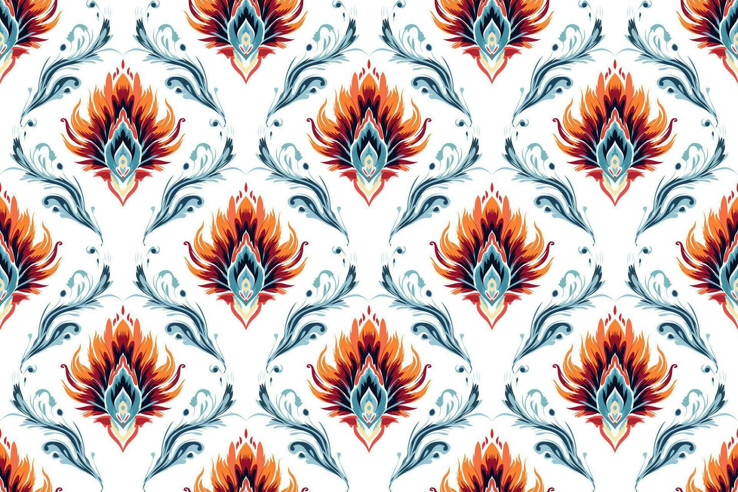 Abstract ethnic seamless pattern design. Aztec fabric carpet boho mandalas decorated. Tribal native motif traditional embroidery vector background