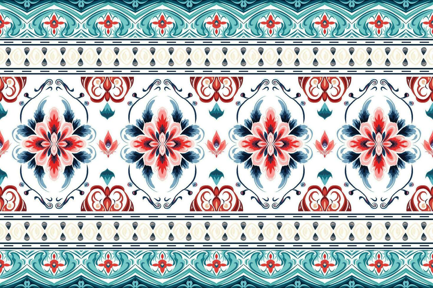 Abstract ethnic border patterns design. Aztec fabric textile mandala decorative. Tribal native motif traditional embroidery vector background