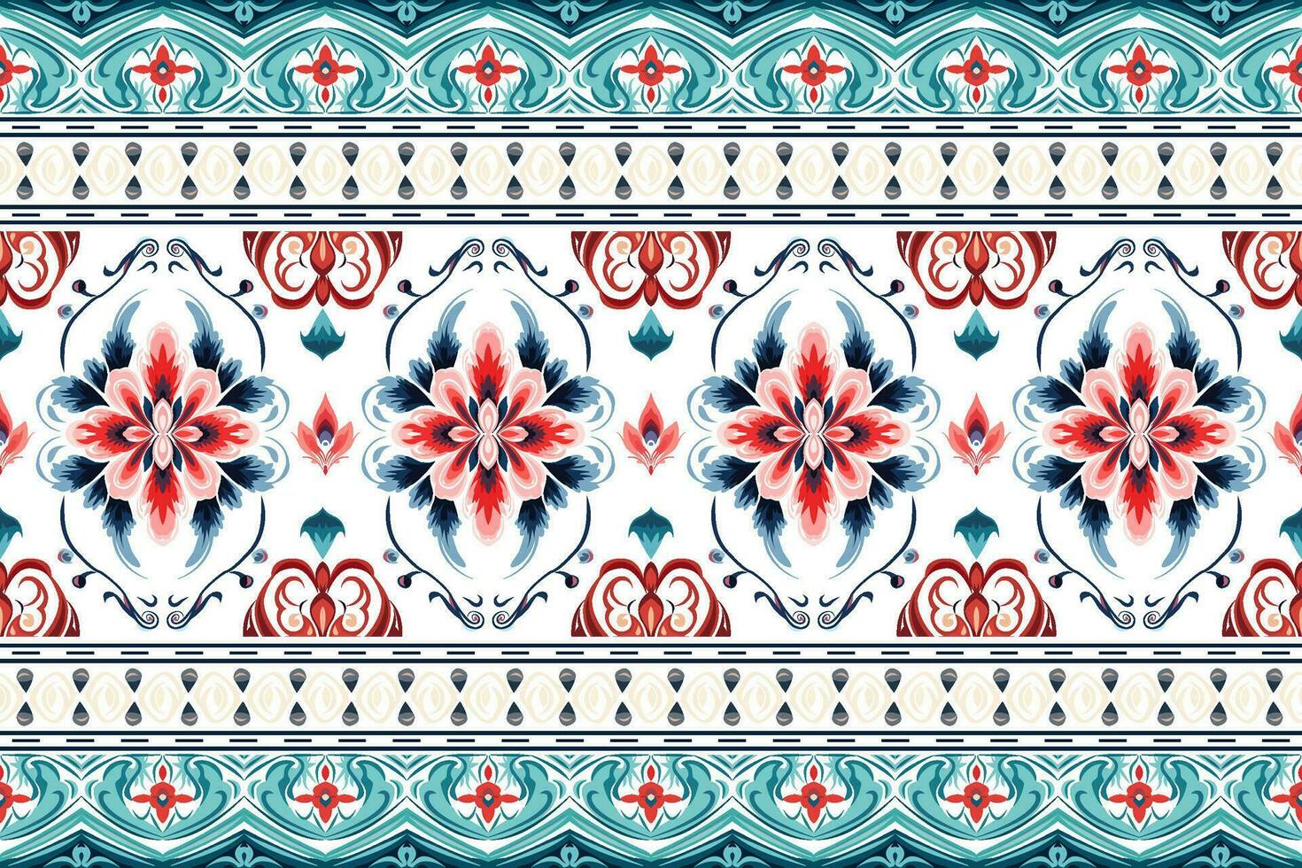 Abstract ethnic border patterns design. Aztec fabric textile mandala decorative. Tribal native motif traditional embroidery vector background