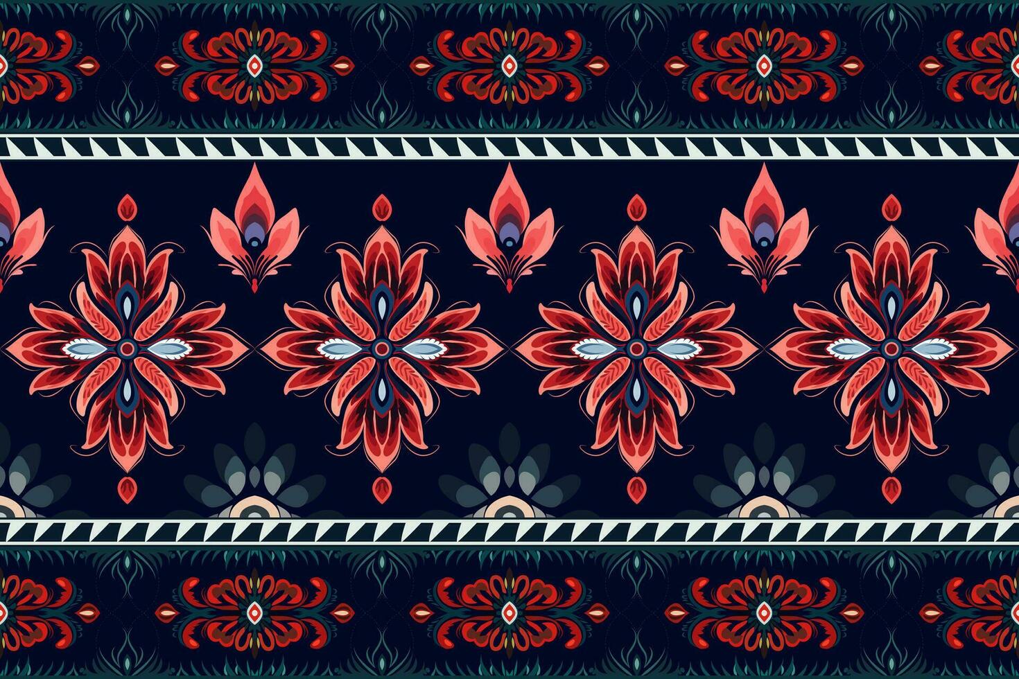 Abstract ethnic border patterns design. Aztec fabric textile mandala decorative. Tribal native motif traditional embroidery vector background