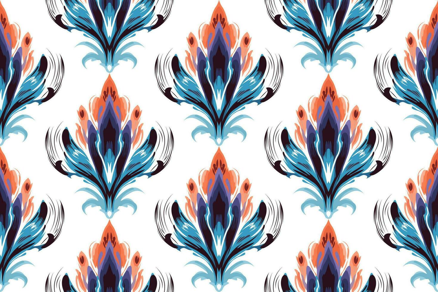 Abstract ethnic seamless pattern design. Aztec fabric carpet boho mandalas decorated. Tribal native motif traditional embroidery vector background