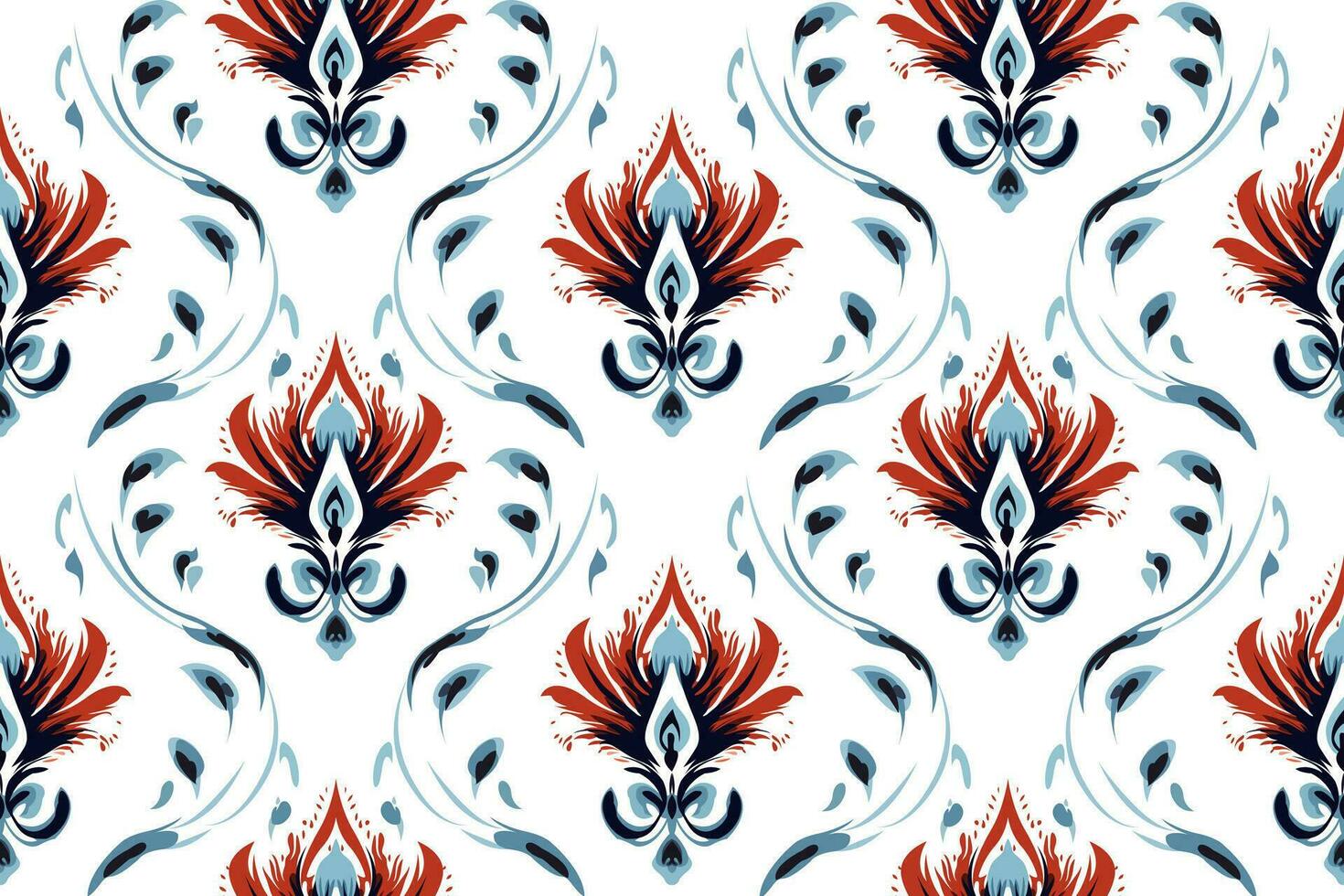 Abstract ethnic seamless pattern design. Aztec fabric carpet boho mandalas decorated. Tribal native motif traditional embroidery vector background