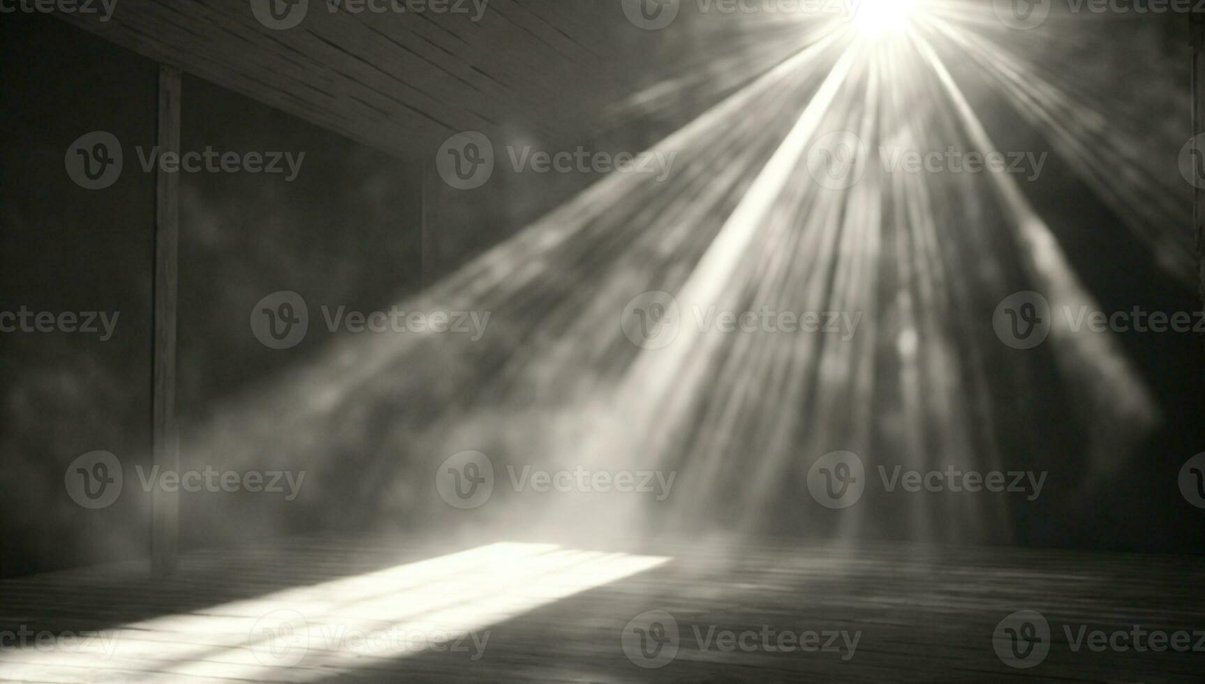 abstract beautiful rays of light on black background.. AI generated photo