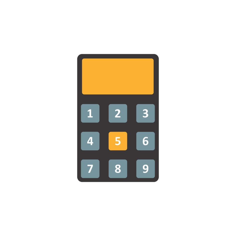 Calculator colored icon vector