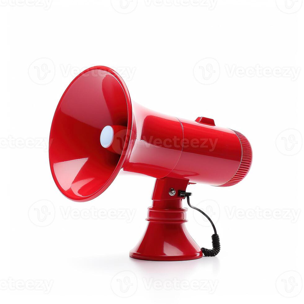 Megaphone on white background. photo