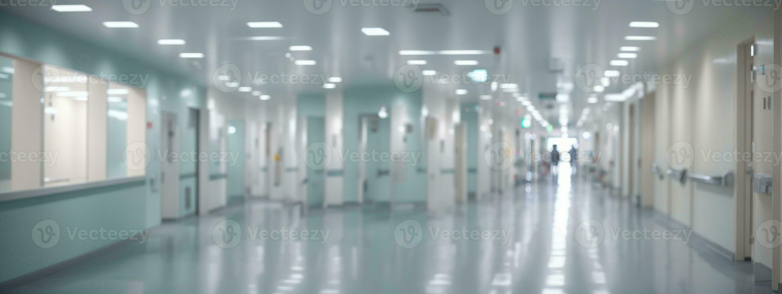 blur image background of corridor in hospital or clinic image. AI generated photo