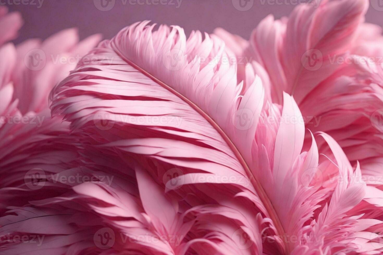 Soft pink feathers texture background. Swan Feather. AI generated photo