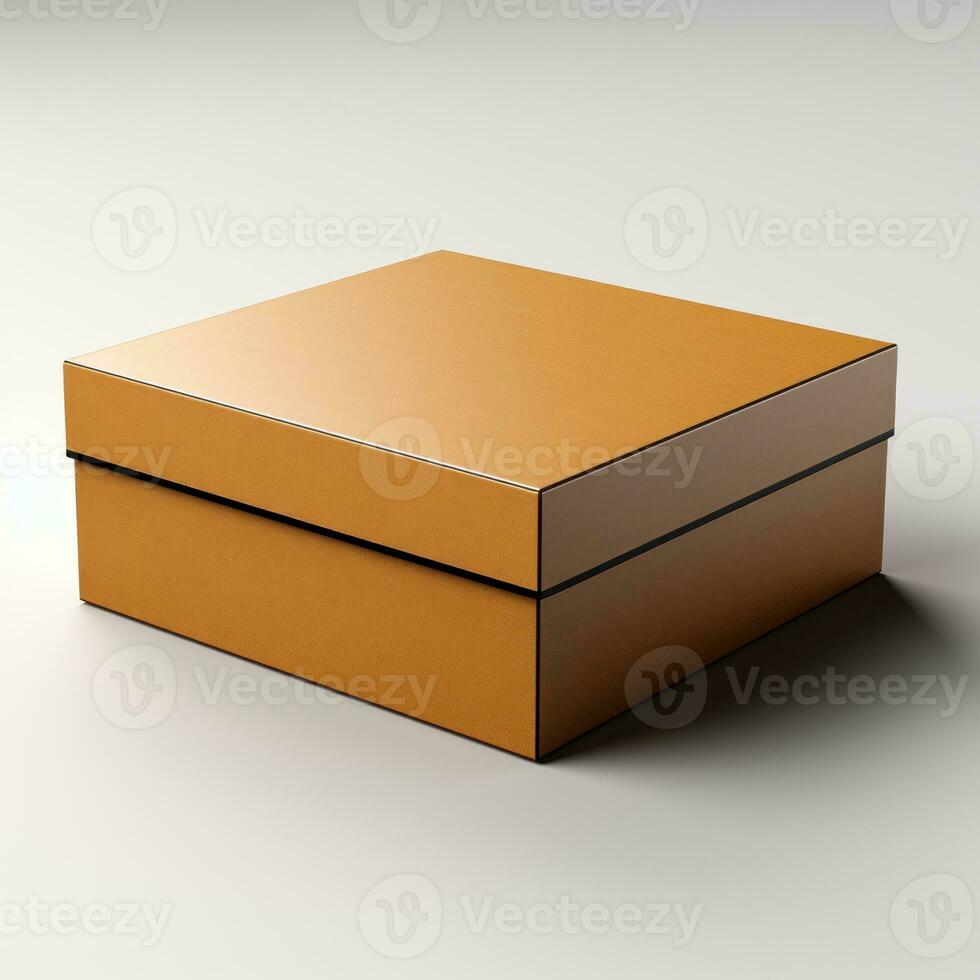Plain white background insulating cardboard box, good for shipping business, export import, transportation, delivery service, warehouse work, website, advertising etc. Generative Ai Images photo
