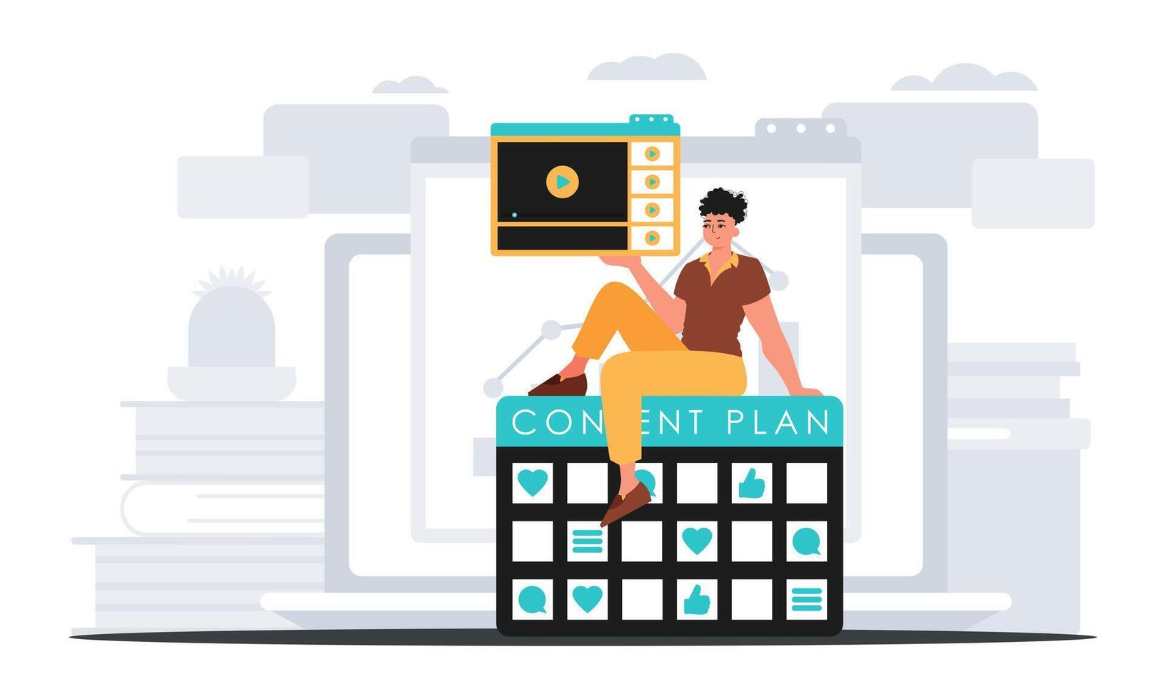 Content marketing strategy for small business vector