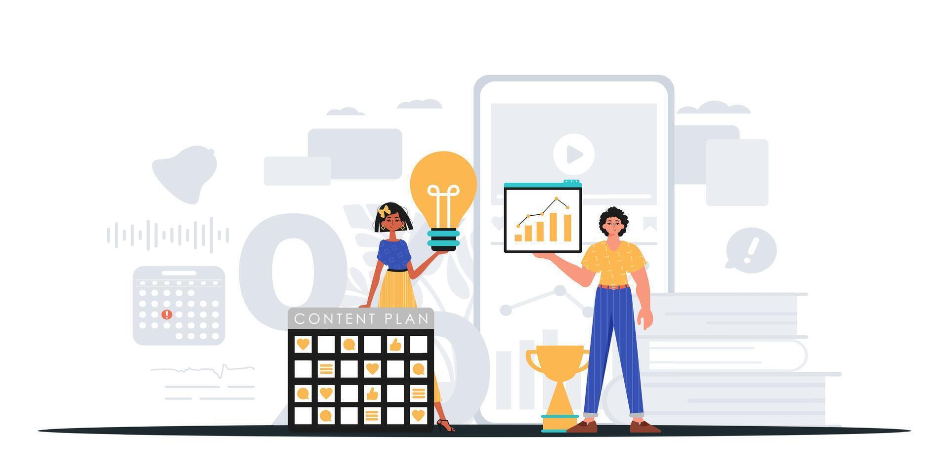 Digital Marketing Team. Ready to use banner vector