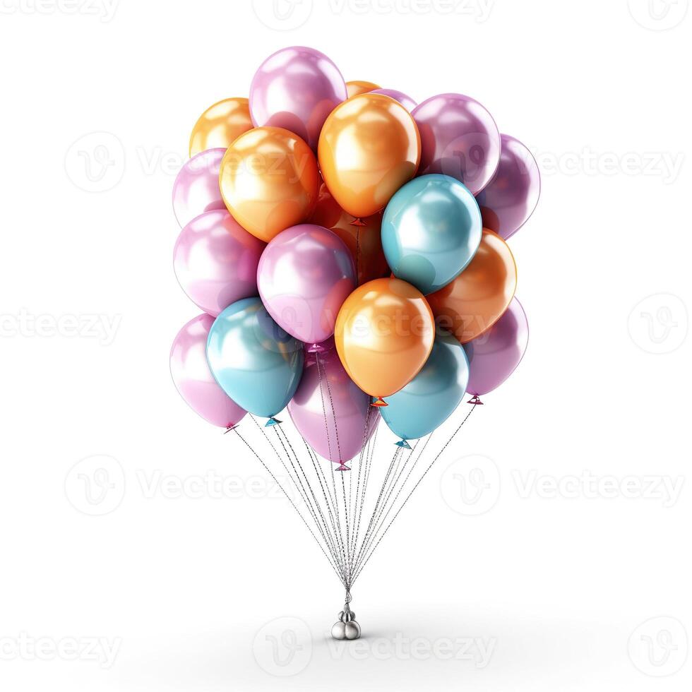 Balloons on white background. photo