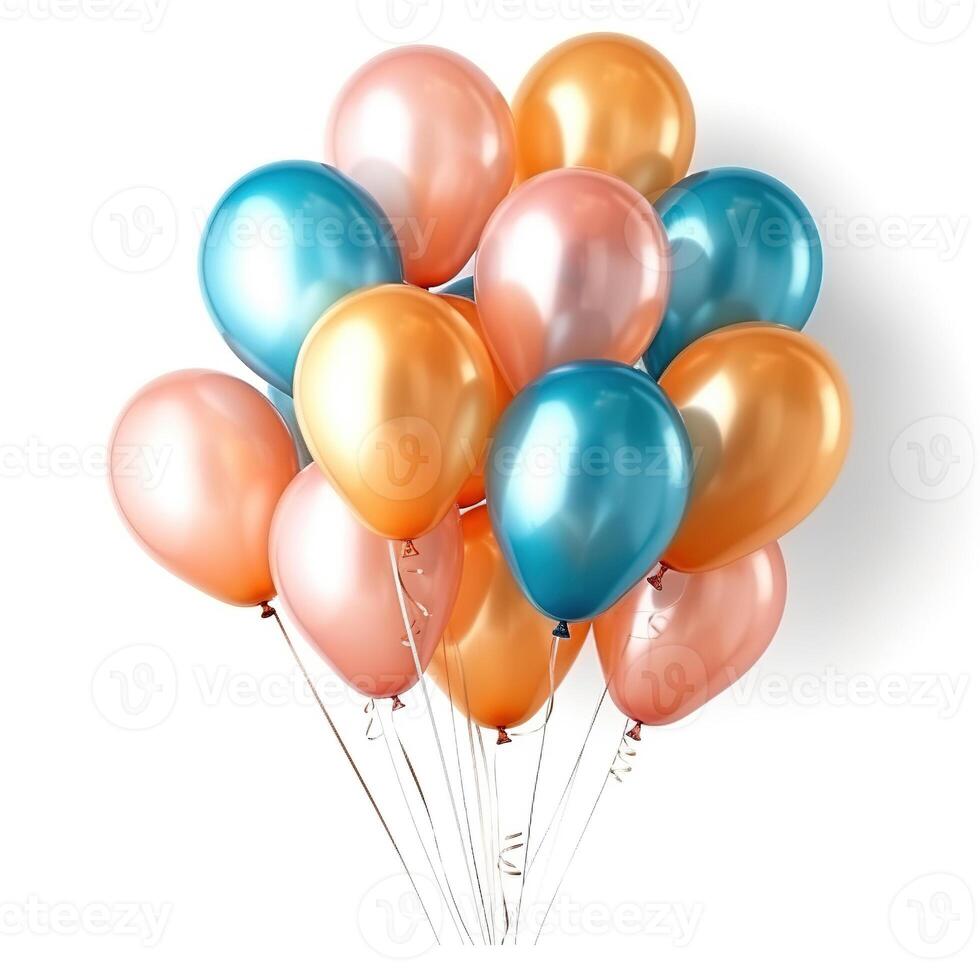 Balloons on white background. photo