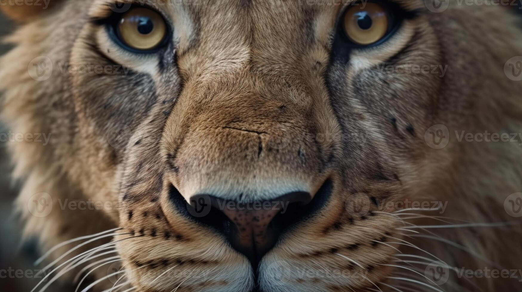 Lion Portrait Close up. photo