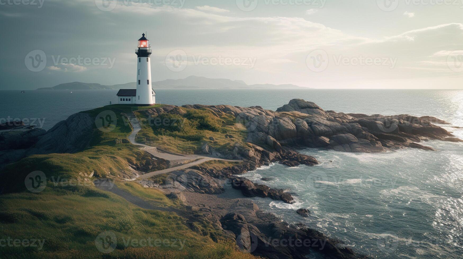 Lighthouse. aesthetic graphic art photo