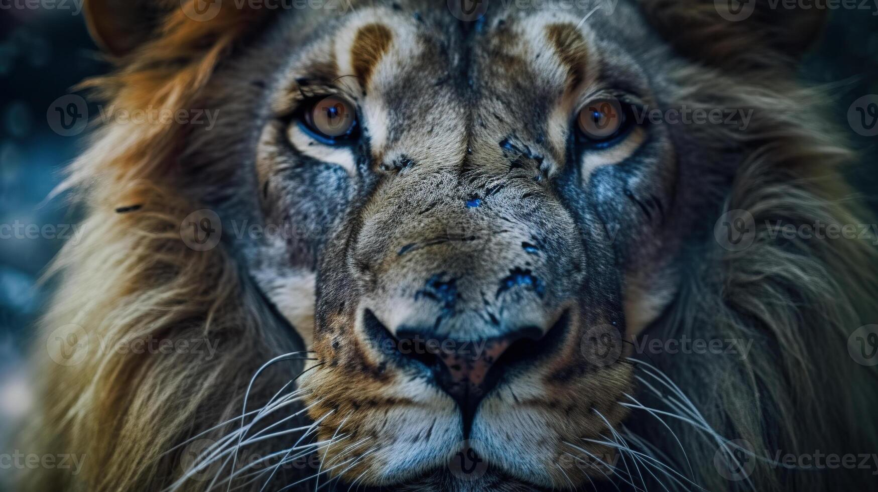 Lion Portrait Close up. photo