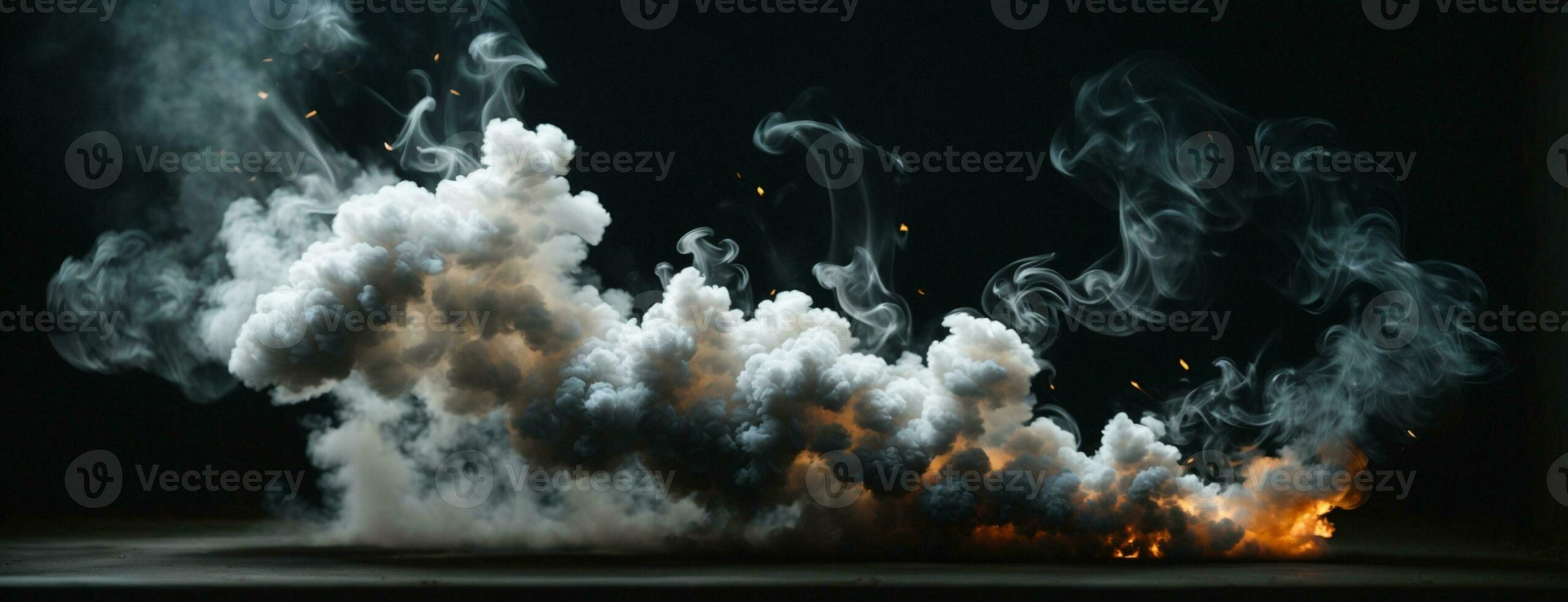 White smoke. AI generated photo