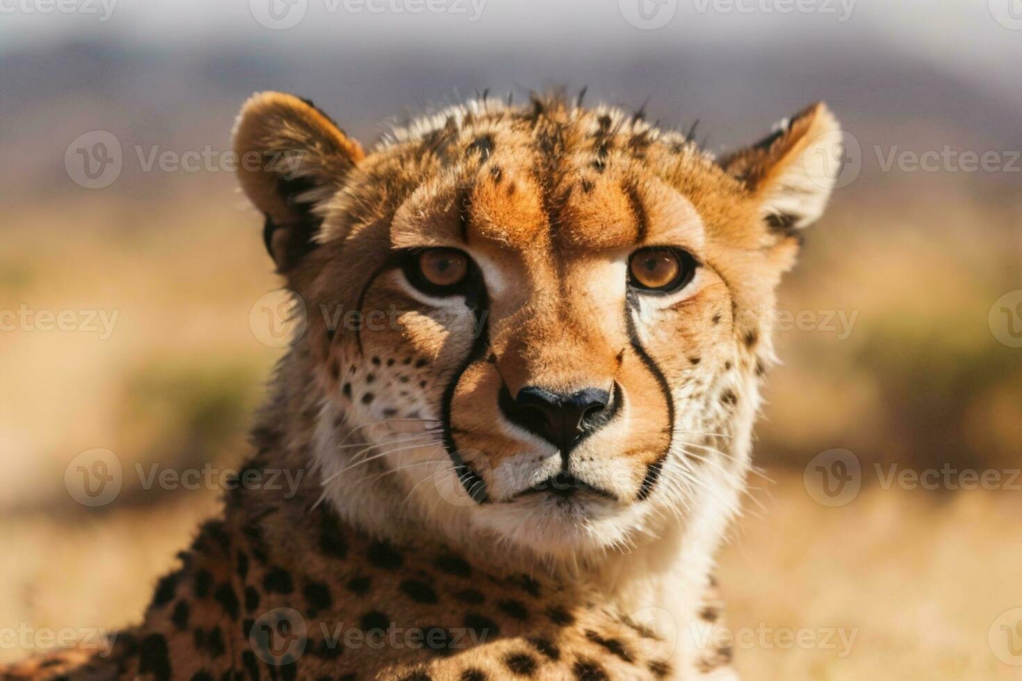leopardo en dunas. ai generado foto