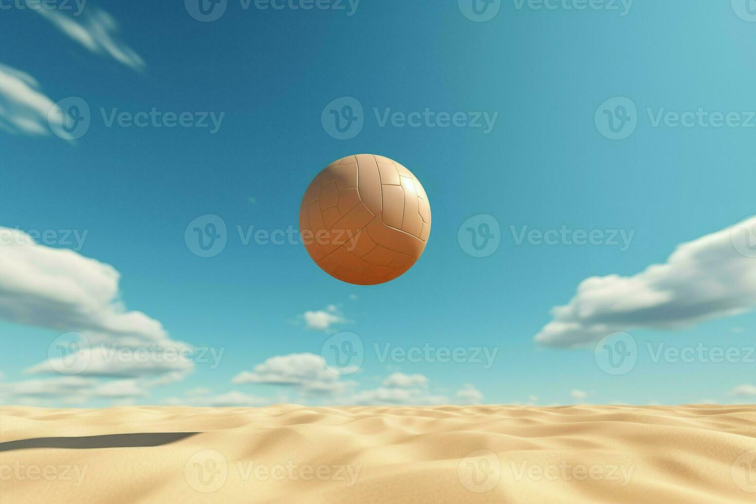 Flying volleyball ball. Generate Ai photo
