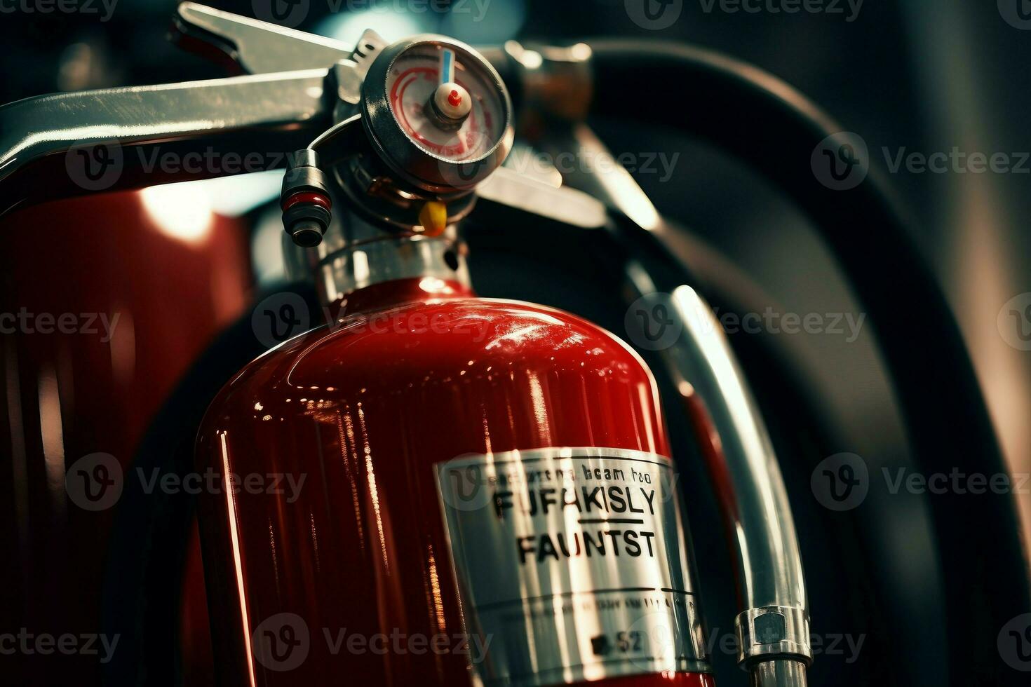 Blazing Fire extinguisher flame. Generate Ai photo