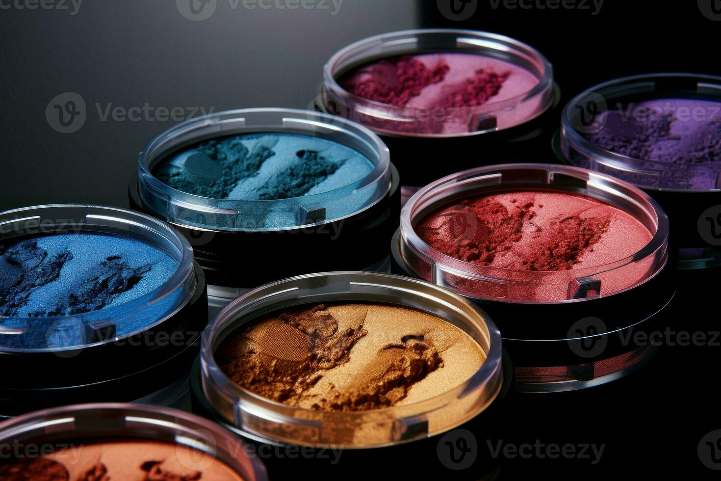Vibrant Eyeshadow cosmetics powder. Generate AI photo