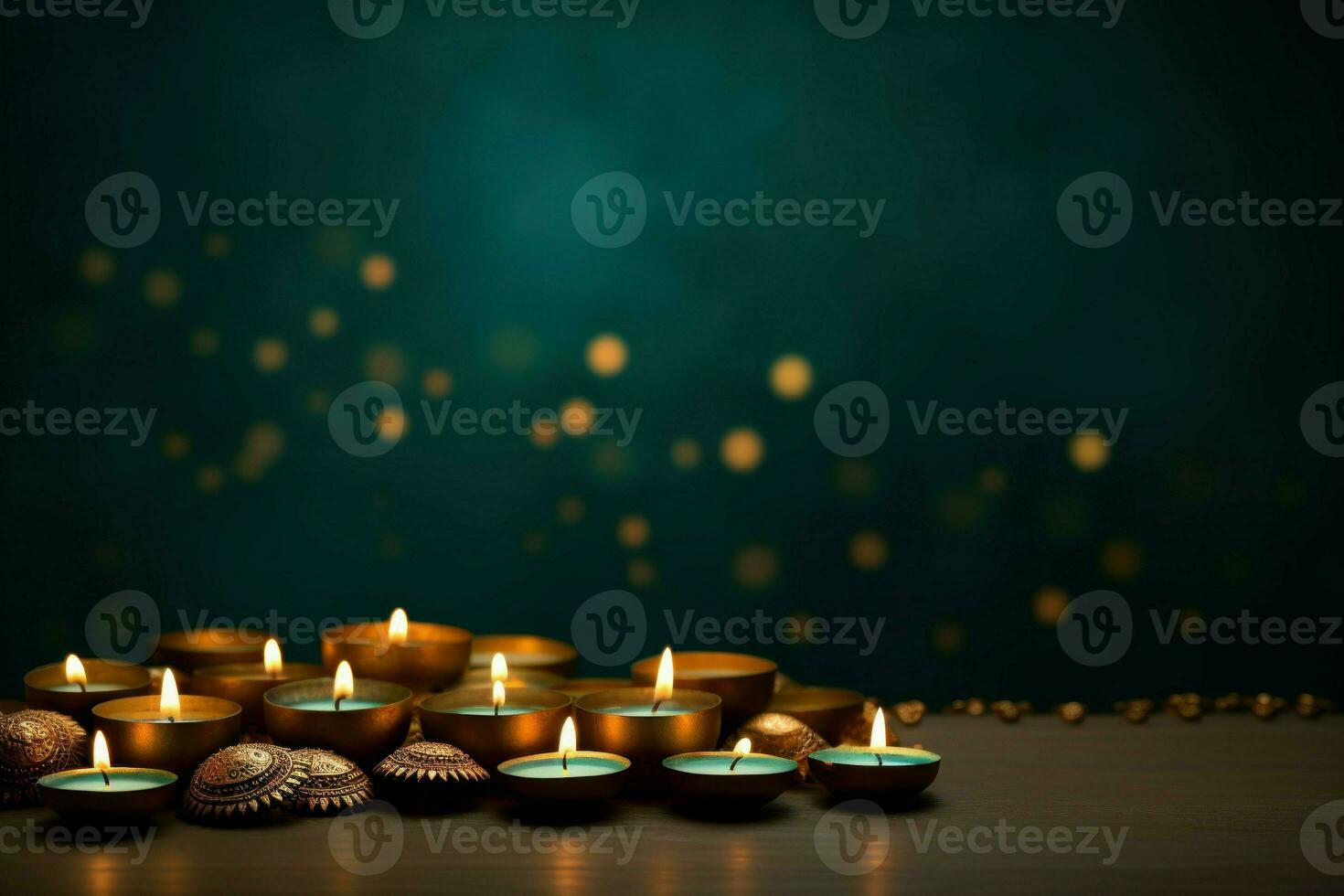 Colorful Diwali festive day banner. Generate Ai photo