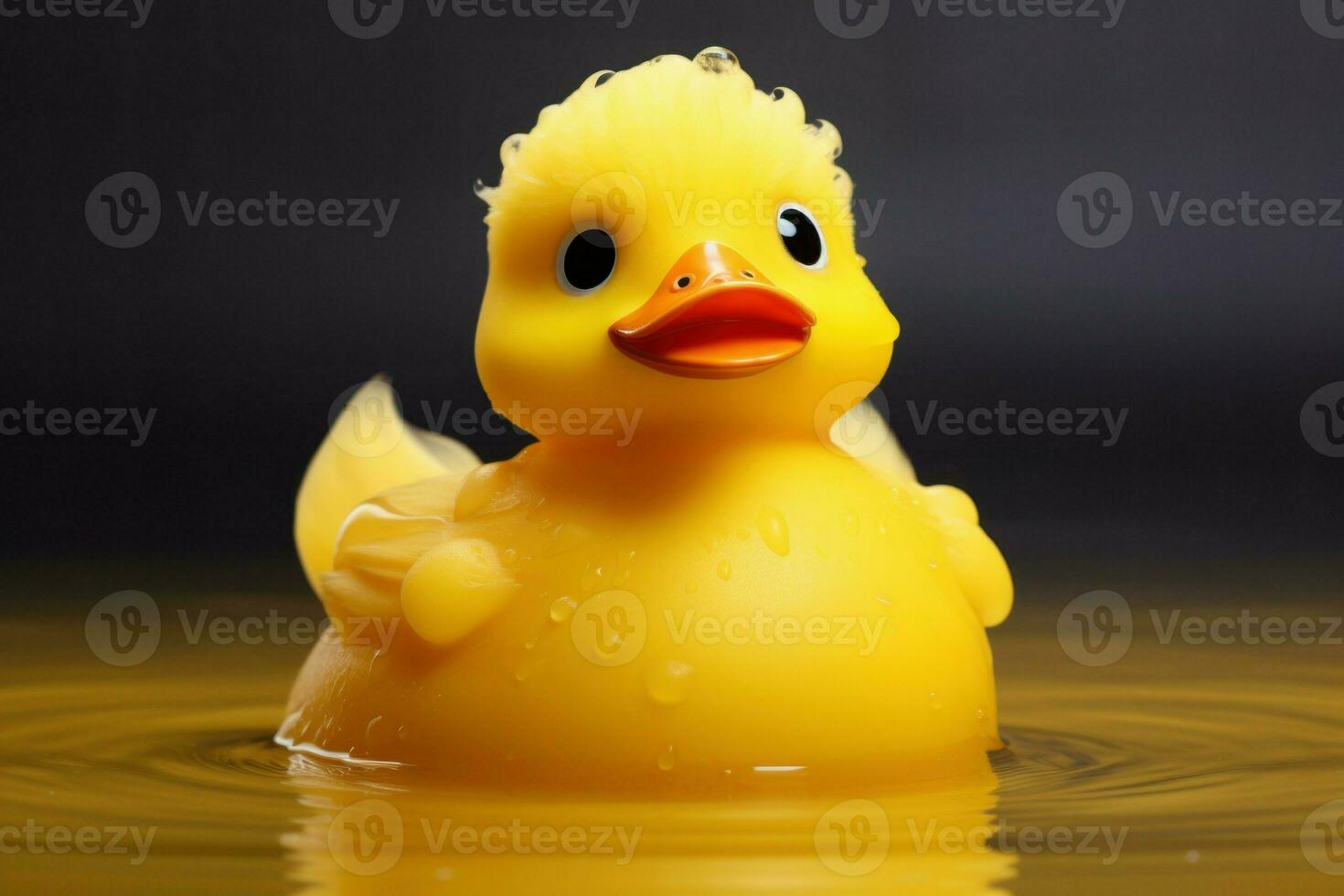 Vibrant Cute rubber duck. Generate Ai photo