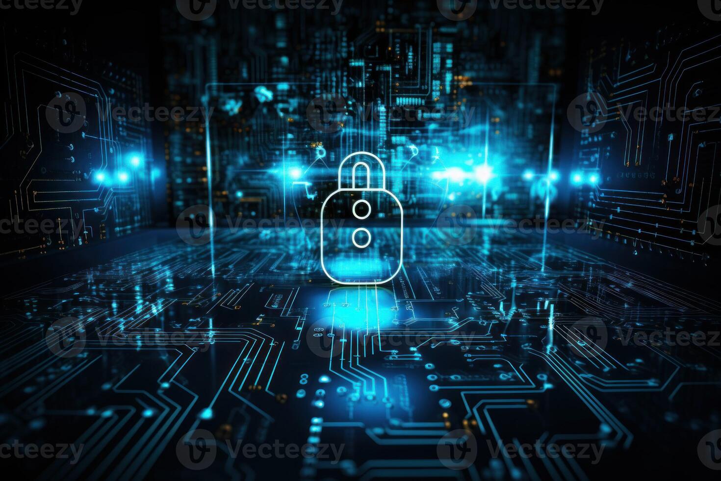 Advanced Cyber security. Generate Ai photo
