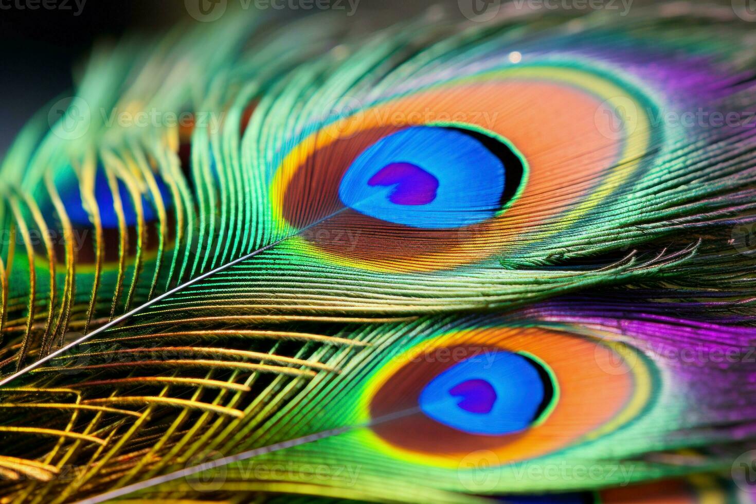 Leather colorful peacock nature. Generate Ai photo