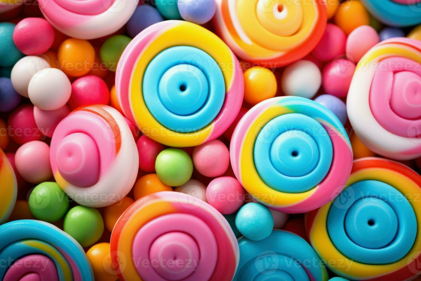 Appetizing Colorful candy background. Generate Ai photo