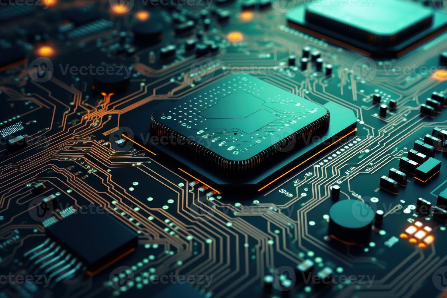Complex Circuit board. Generate Ai photo