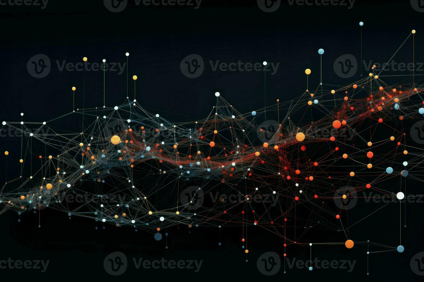 Flow data network. Generate AI photo