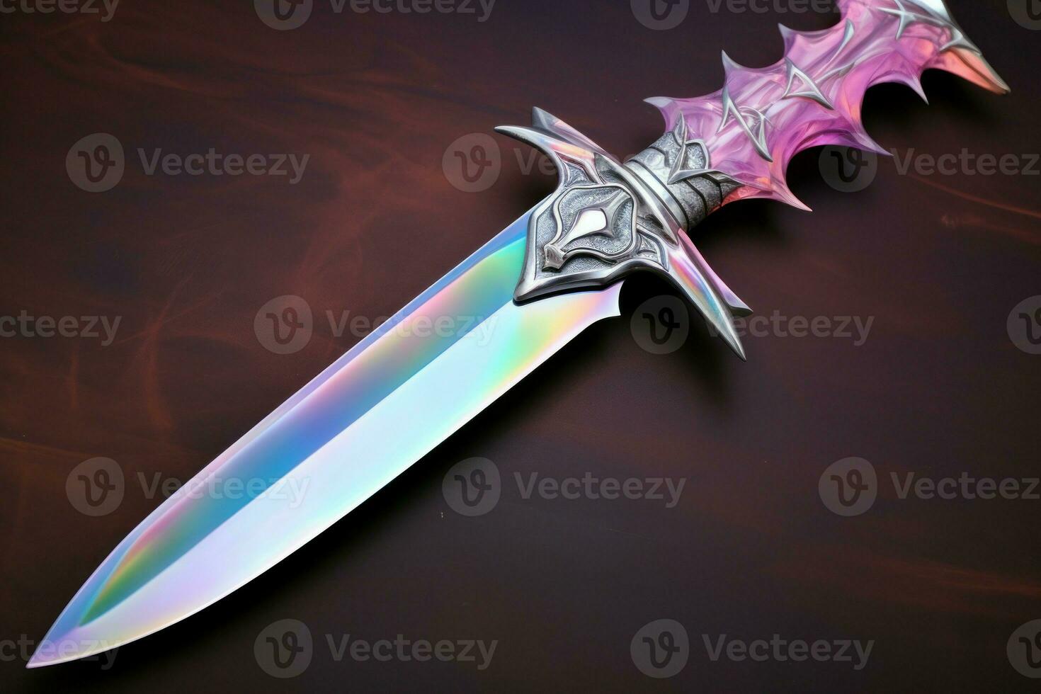 Intricate Exotic short sword banner. Generate Ai photo