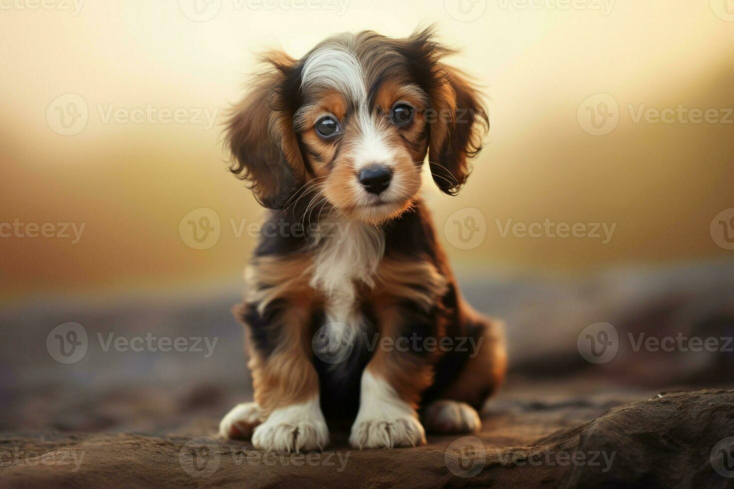 Adorable Cute puppy dog. Generate Ai photo