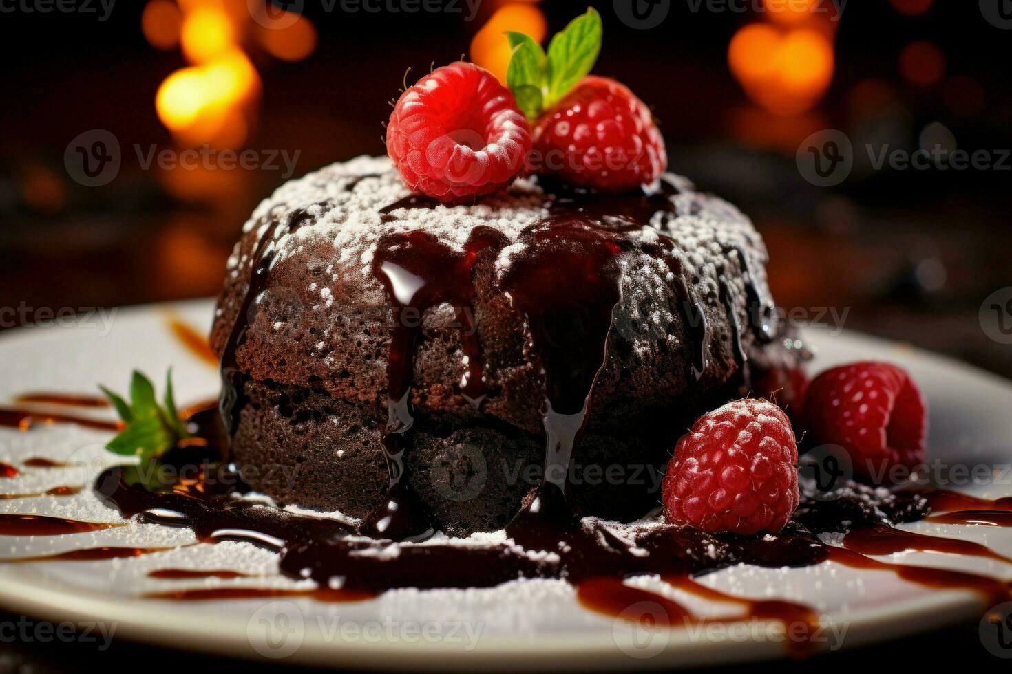 Decadent Lava cake. Generate Ai photo