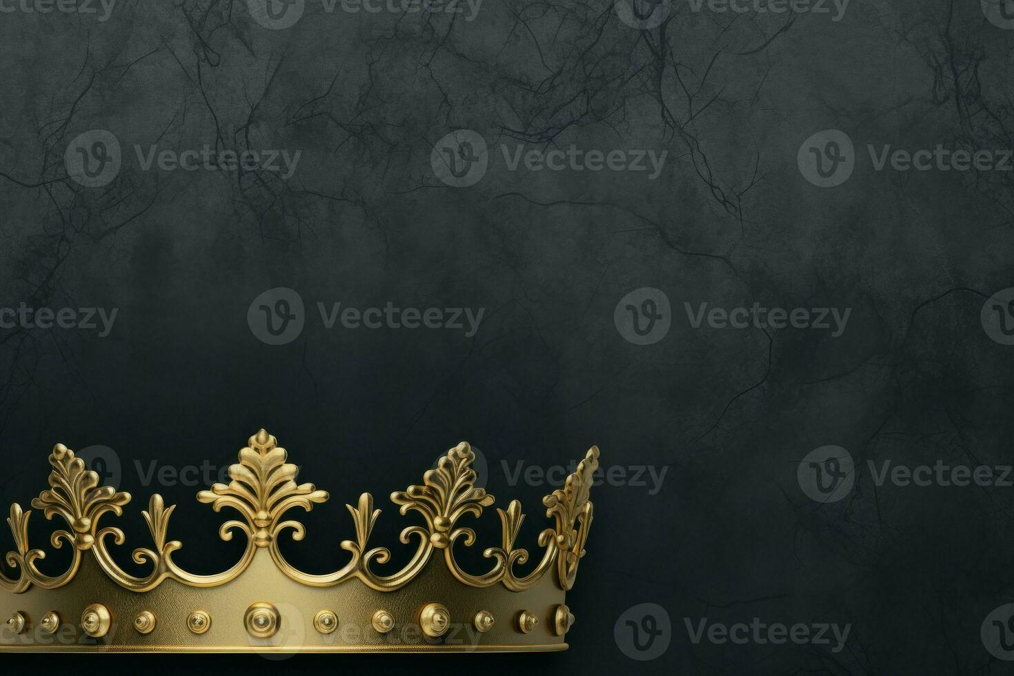 Golden Crown background. Generate Ai photo