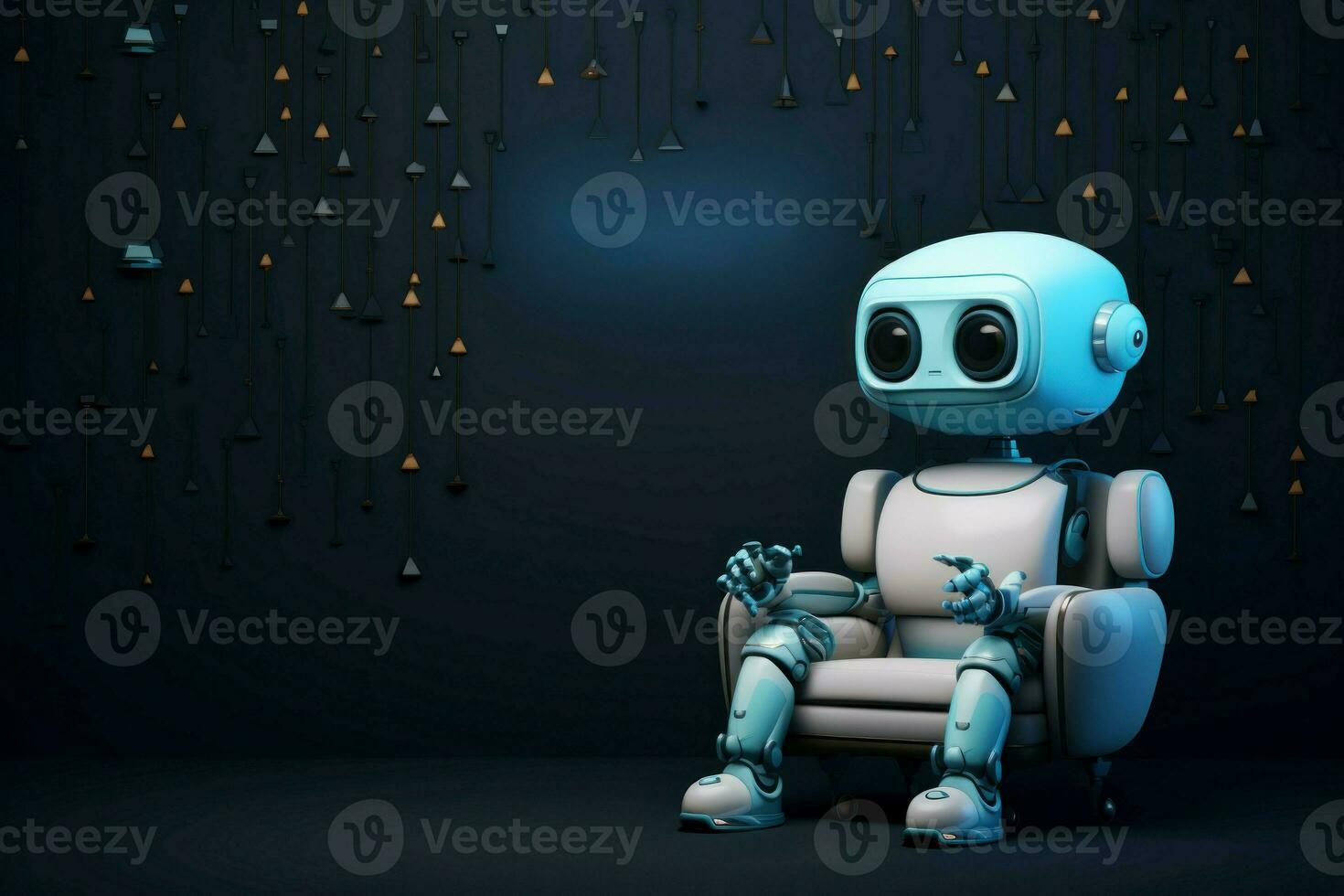 Interactive Chatbot robot banner. Generate Ai photo