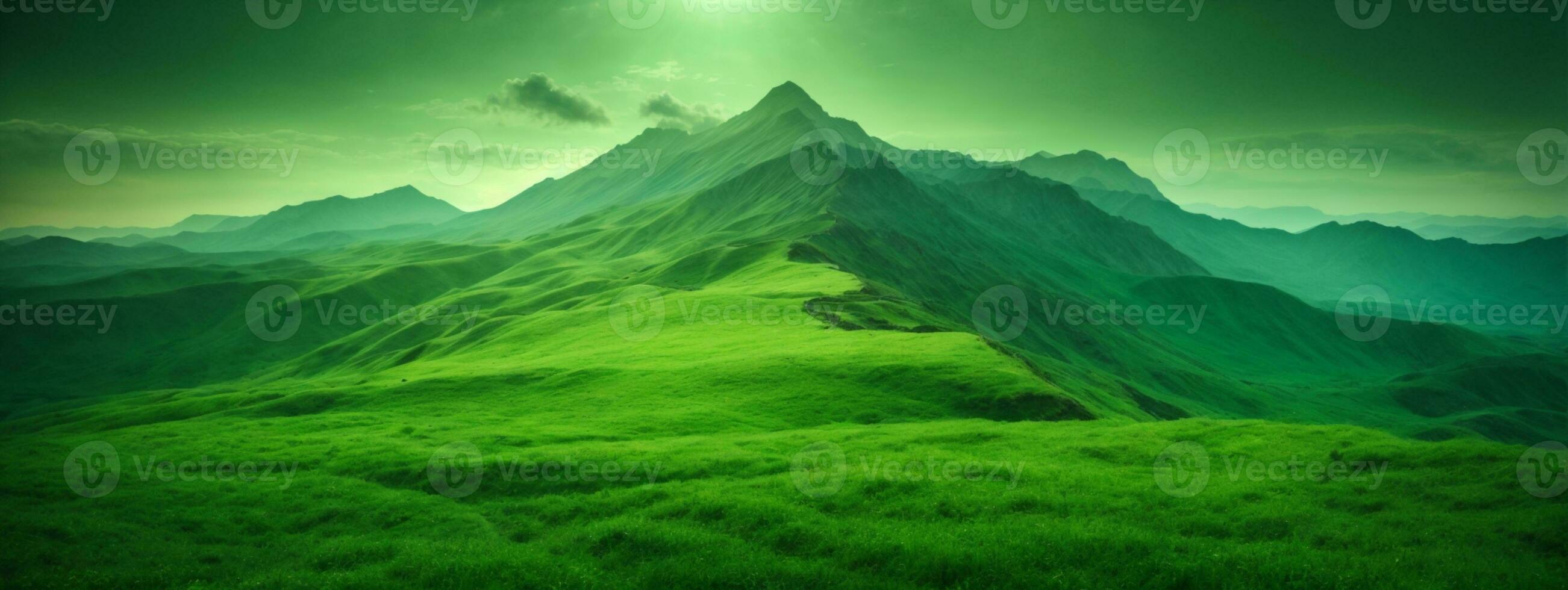 Green planet - Earth. AI generated photo