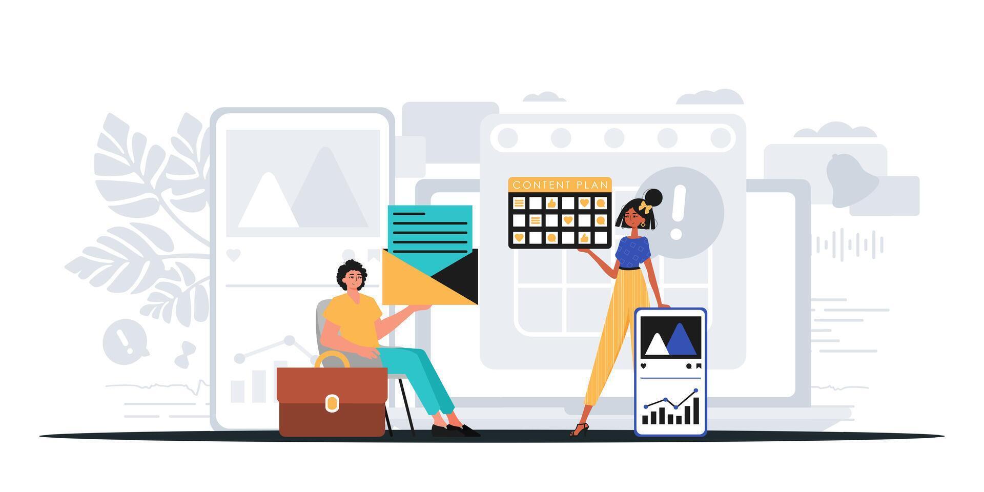 Digital Marketing Team. Ready to use banner vector