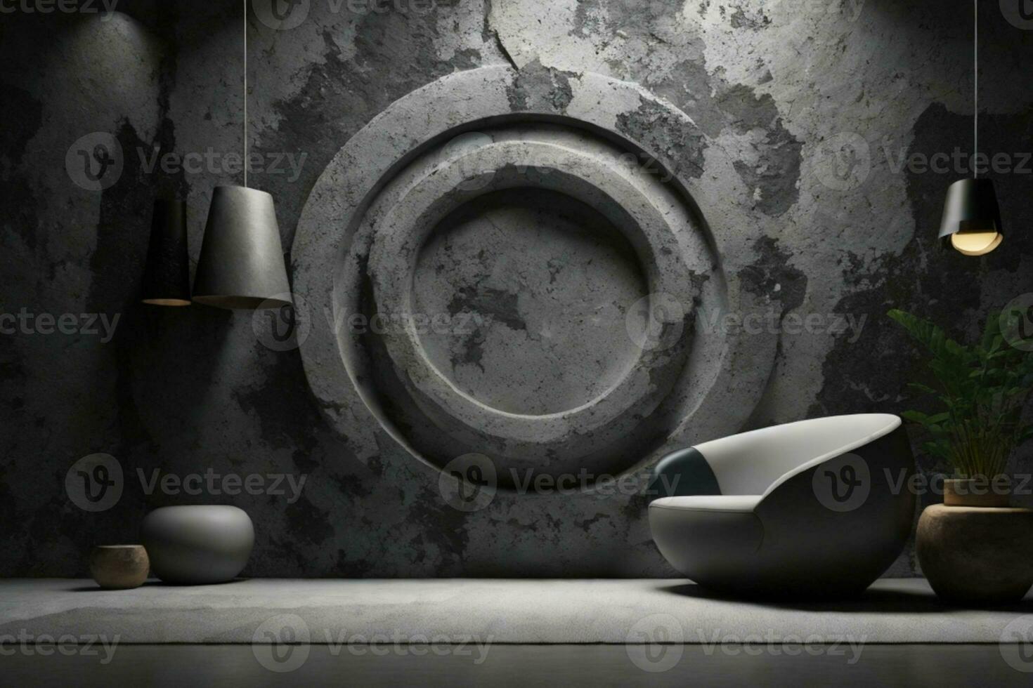 Old wall texture cement dark black gray background abstract grey color design are light with white gradient background.. AI generated photo