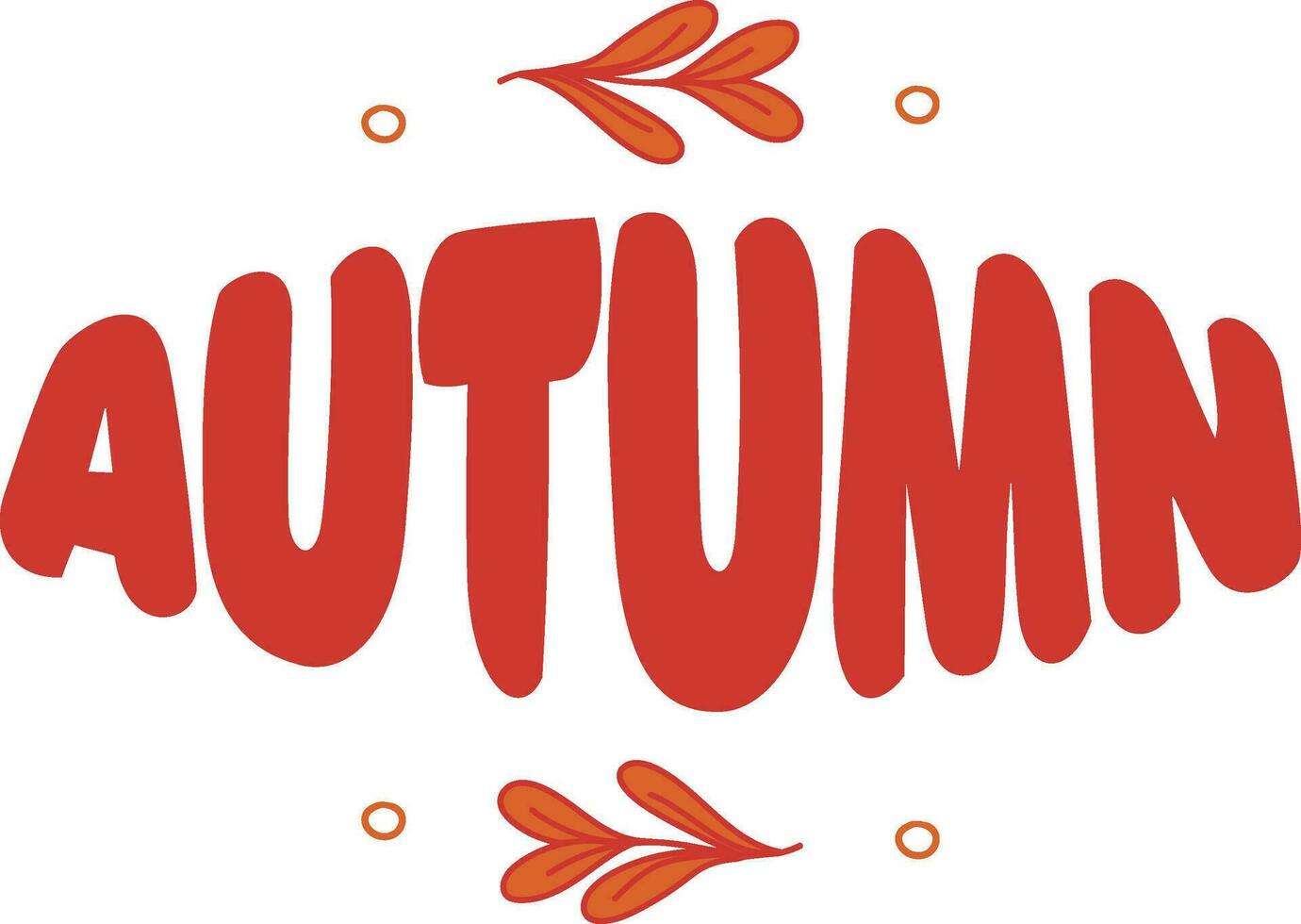 autumn postcard vector, flat, lettering, leaves, fall, red vector
