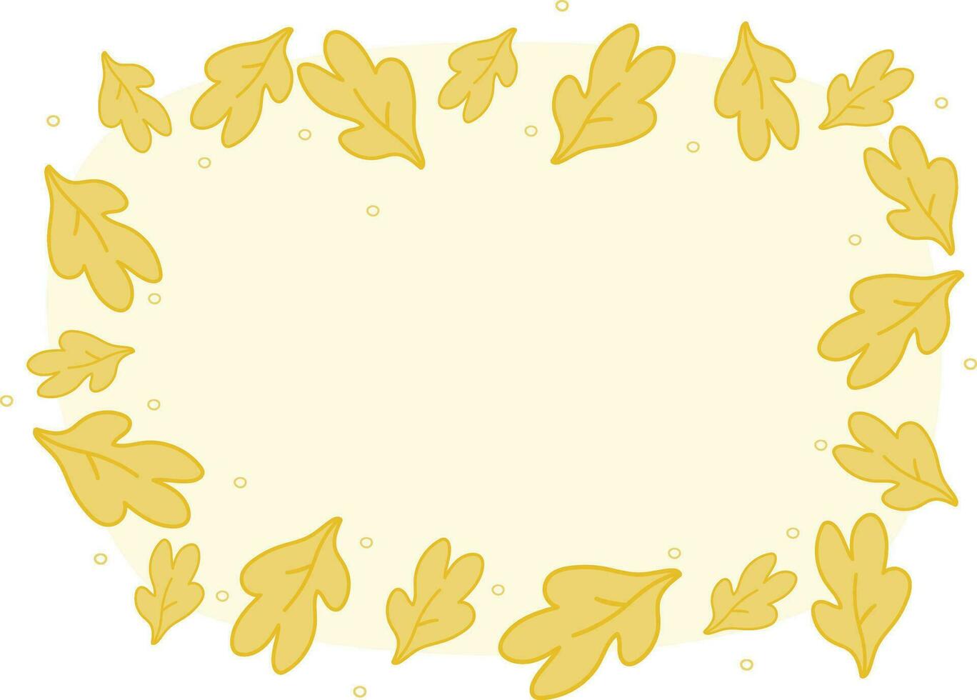 autumn cozy frame, card, border with leaves, vector, flat, yellow vector