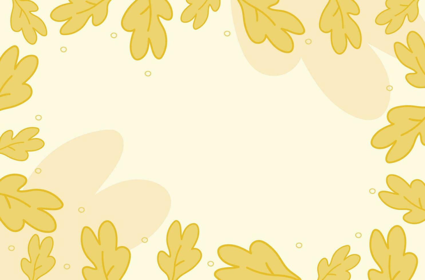 autumn cozy frame, card, border with leaves, vector, flat, yellow vector