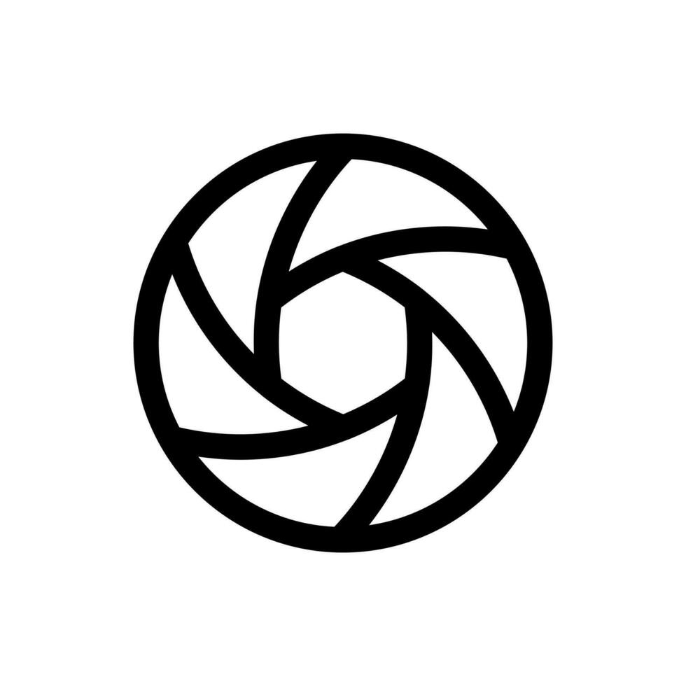 Aperture icon in trendy flat style isolated on white background. Aperture silhouette symbol for your website design, logo, app, UI. Vector illustration, EPS10.