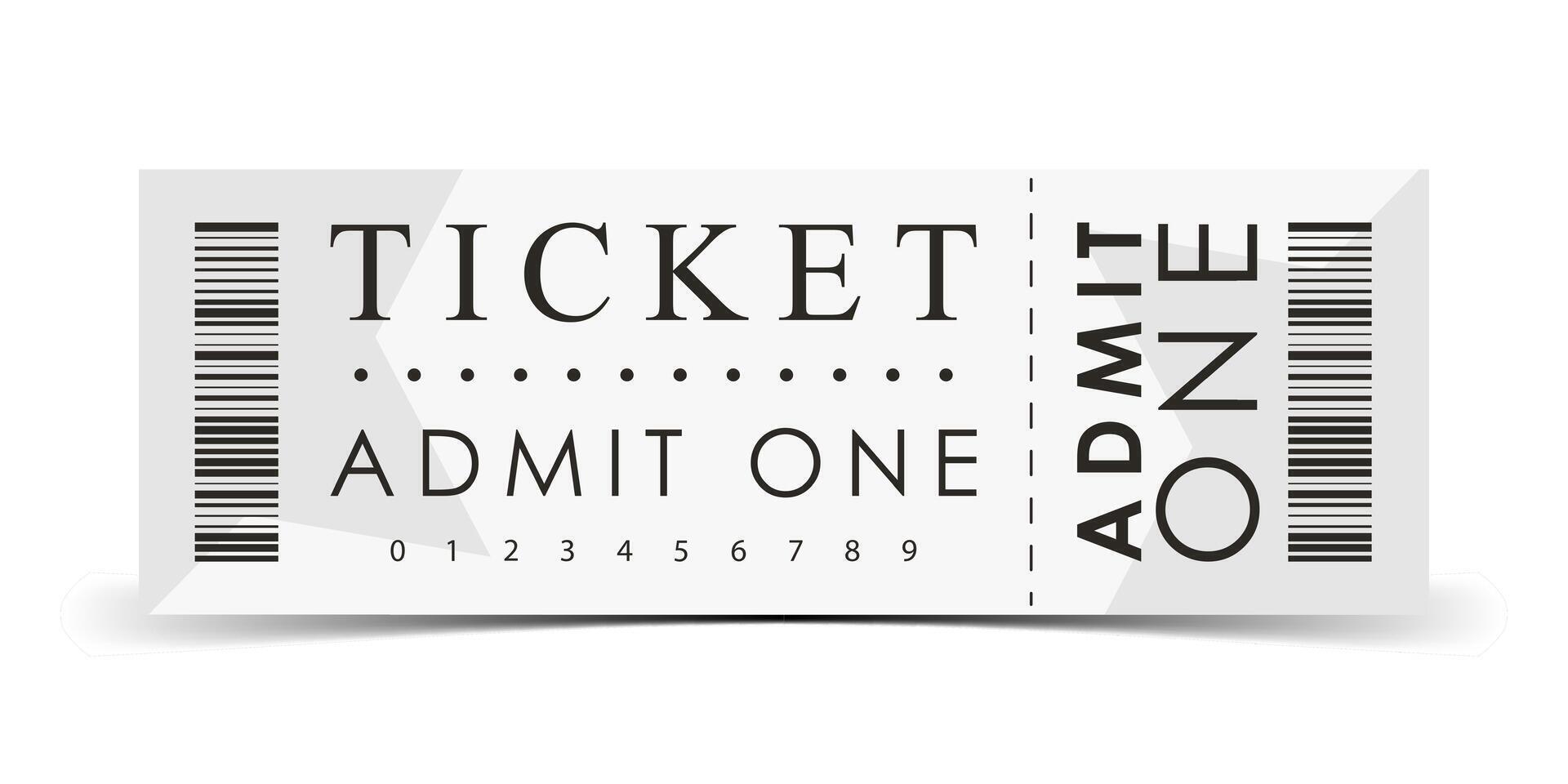 Ticket sample. Ticket design template. illustration. vector