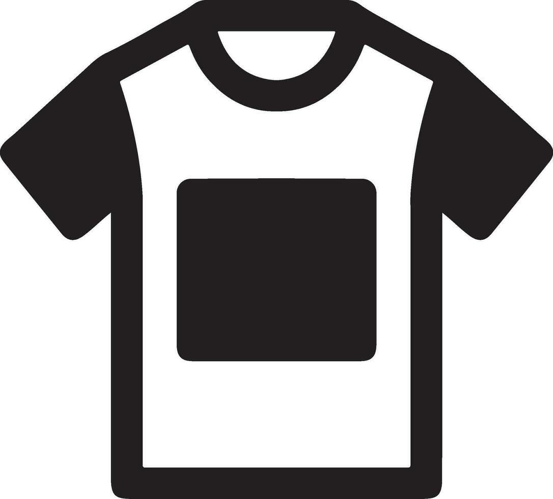 elegante camiseta gráfico - el Perfecto usable icono. frio plano estilo camiseta icono. vector