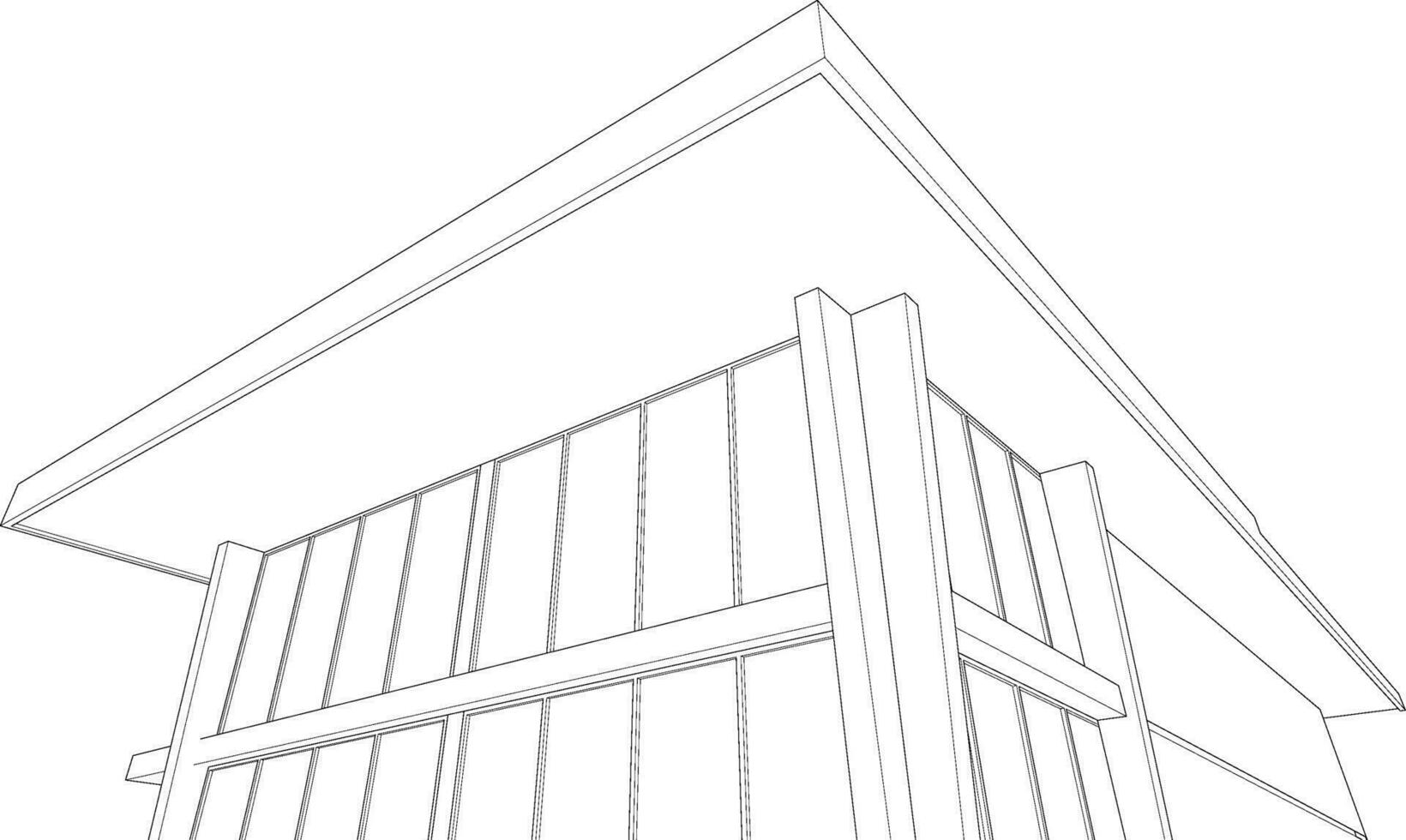 3D illustration of building project vector