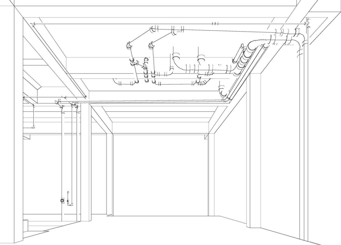 3D illustration of building and construction vector