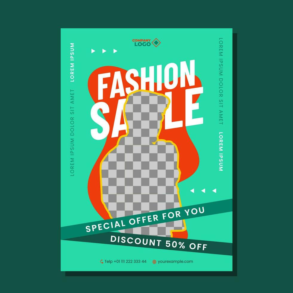 Fashion sale poster template design vector
