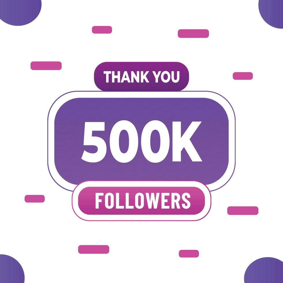 Thank you subscribers or followers. web social media modern post design vector